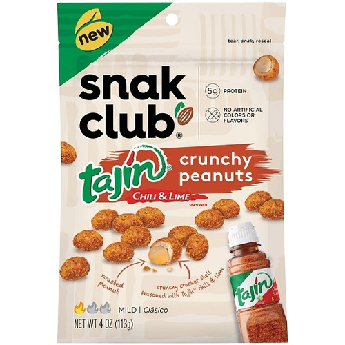 Snak Club Tajin Crunchy Peanut, 4 Ounces, 6 Per Case